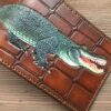 Crocodile Custom Fine Tooled Wallet - Image 4