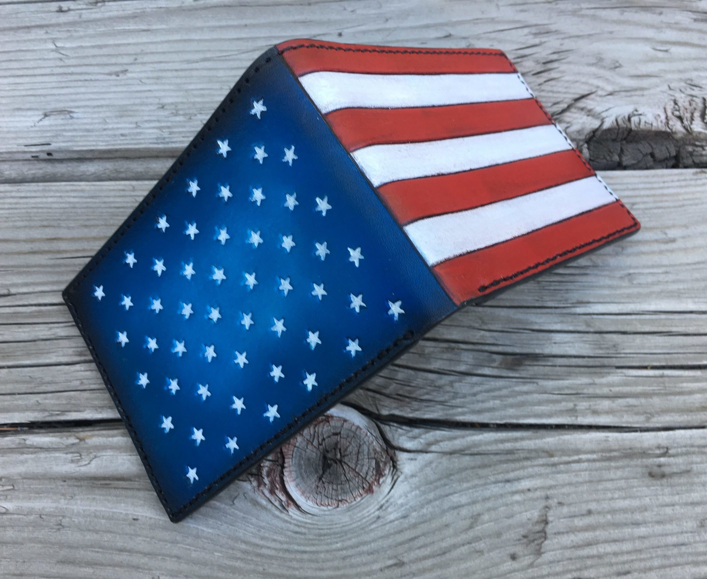 American Flag Bifold Wallet [Custom Handmade to Order]