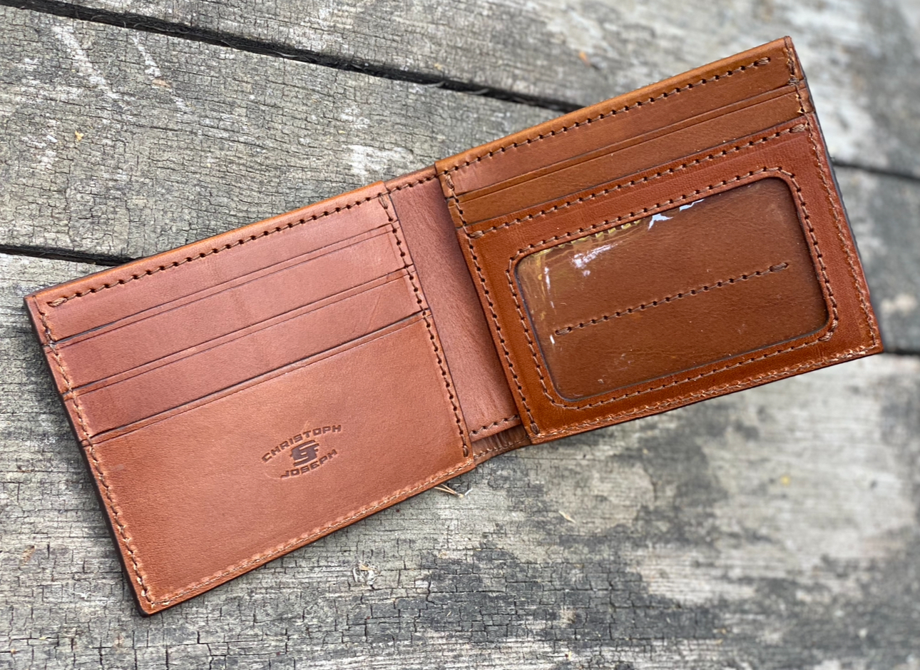 Hand-Tooled Leather Bifold Wallet – Lord’s Prayer & Wooden Cross Design Christian Wallet - Image 9