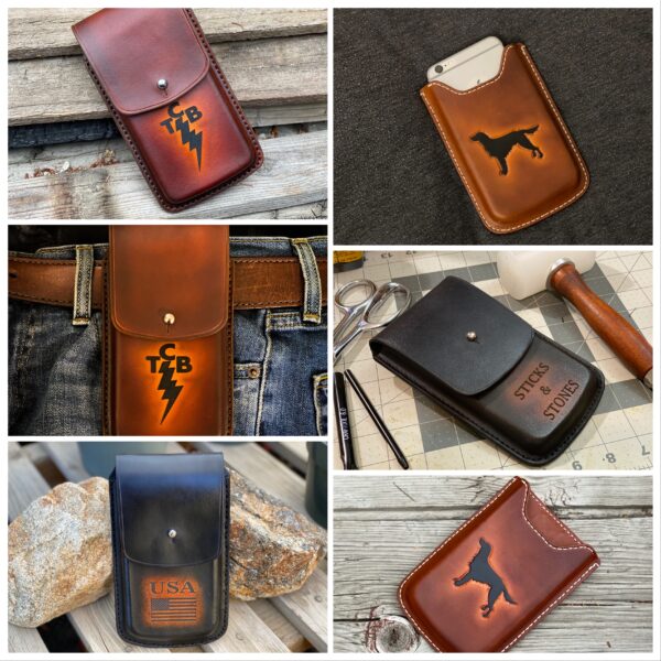 Laser Engraved Cell Phone Holsters by Christoph Joseph