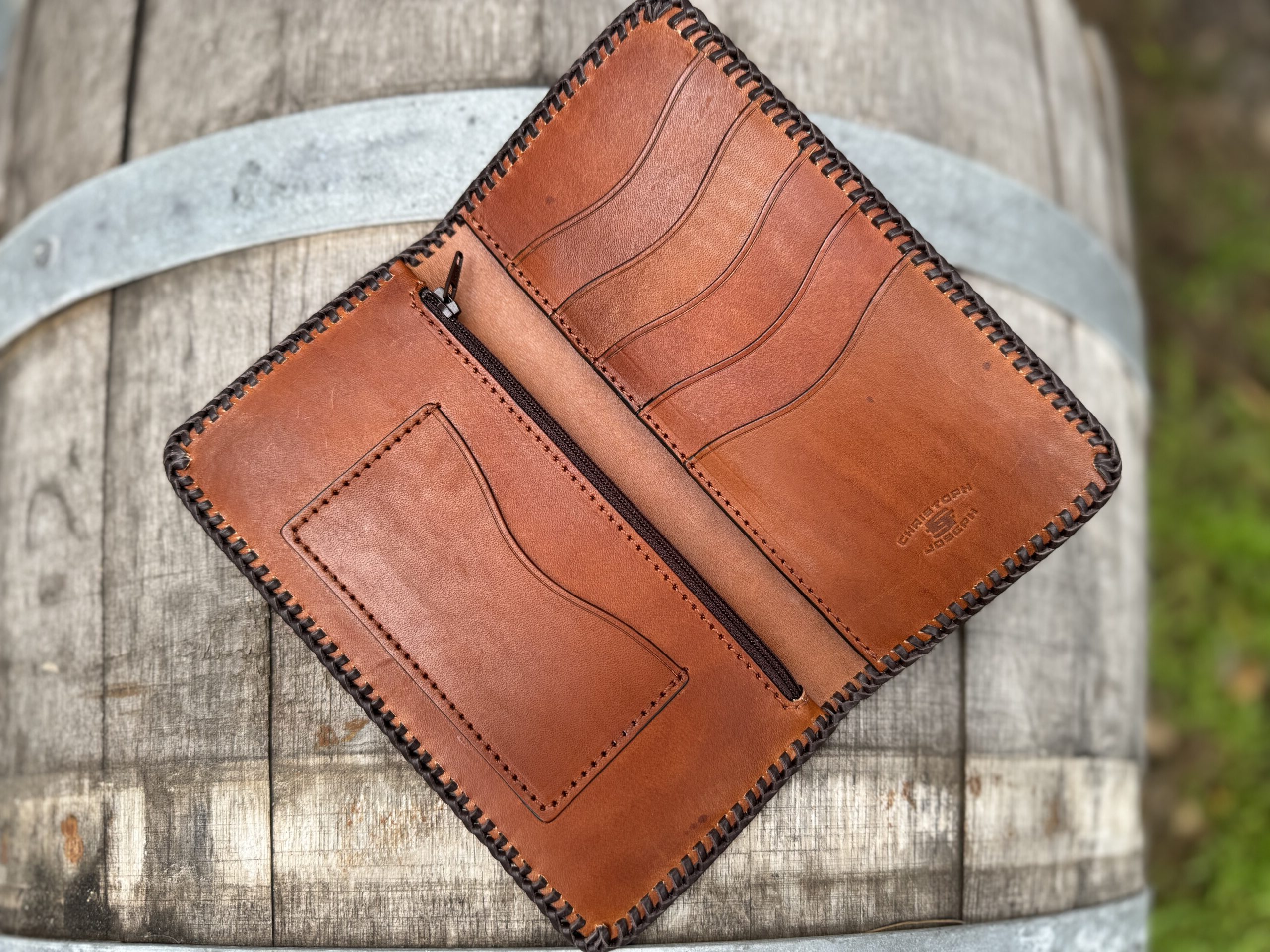 Handcrafted Pintail Duck Wallet - Hand Tooled Laced Long Wallet - Image 5
