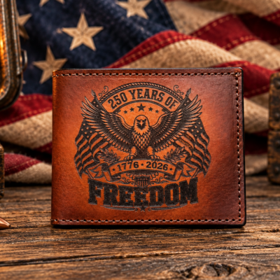 250 Years of Freedom premium engraved bifold wallet
