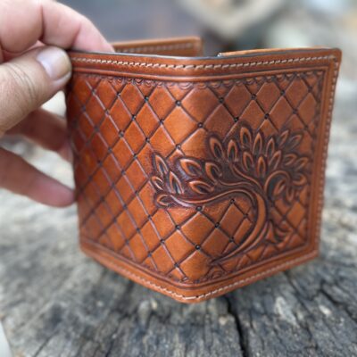 Tree of Life Hand Tooled Trifold