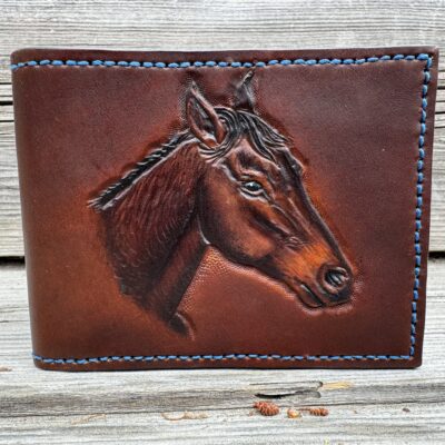 Horse Tooled Bifold Wallet