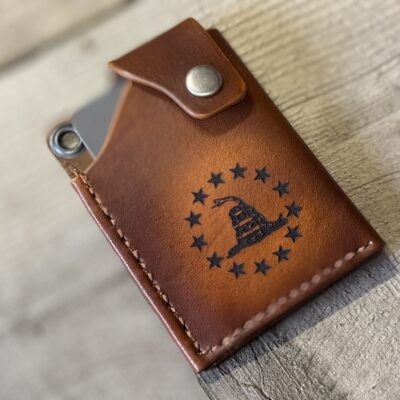 Minimalist laser engraved credit card holder