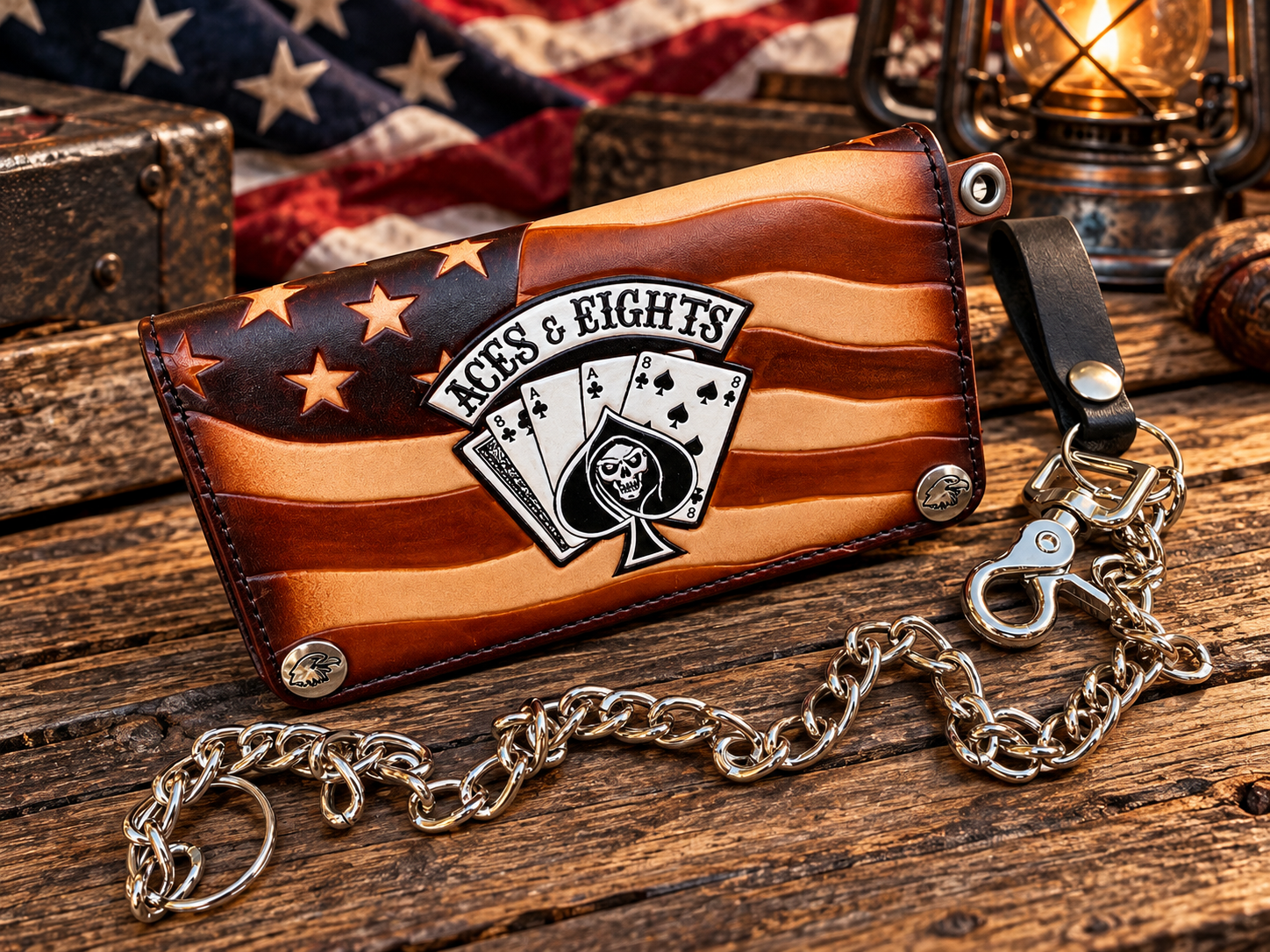 Aces & Eights Outlaw biker wallet