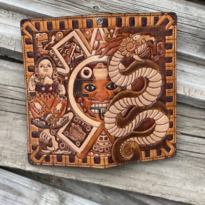Aztec Long Wallet – Handcrafted Masterpiece by Leather Artist Christoph Joseph