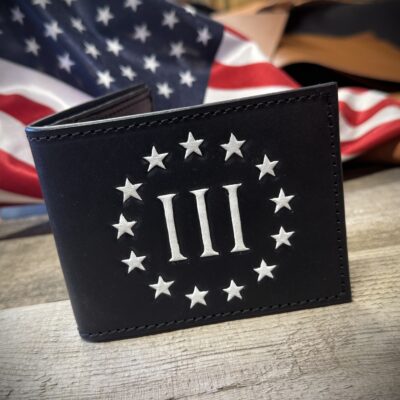 Betsy Ross Three Percent Revolutionary bifold leather wallet