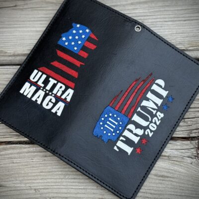 Trump Ultra MAGA biker long wallet - laser engraved