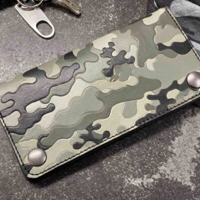 Army Camouflage Custom Biker Long Wallet