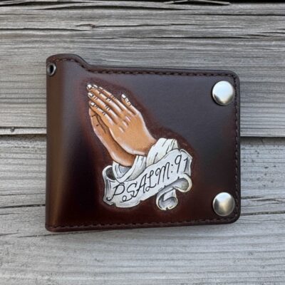 Praying Hands Biker Bifold Wallet