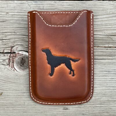 K9 Dog Silhouette leather cell phone holster