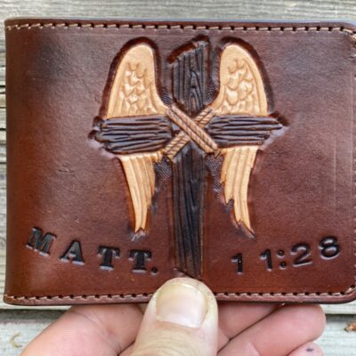 Cross and Angel Wings Bifold wallet