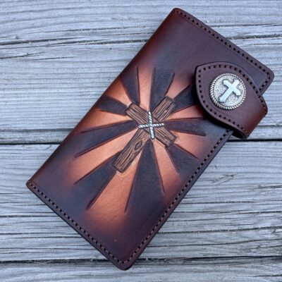 Christian Wallet - Cross Wallet - Bible Verse Wallet - Radiant Cross Long Wallet