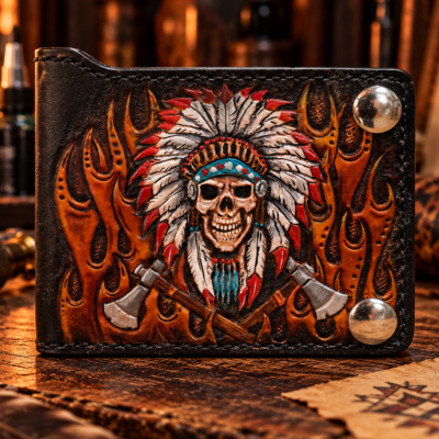 Indian Warrior Chief Biker Bifold