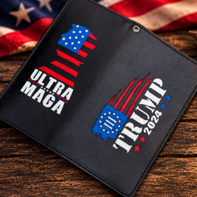 Trump Ultra MAGA biker long wallet - laser engraved