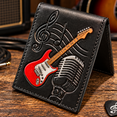 Hand-tooled Guitar Wallet Music Wallet