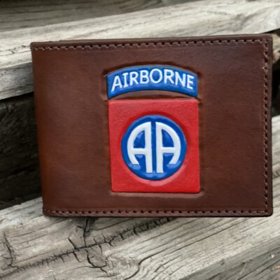 Airborne Pride Military bifold leather wallet
