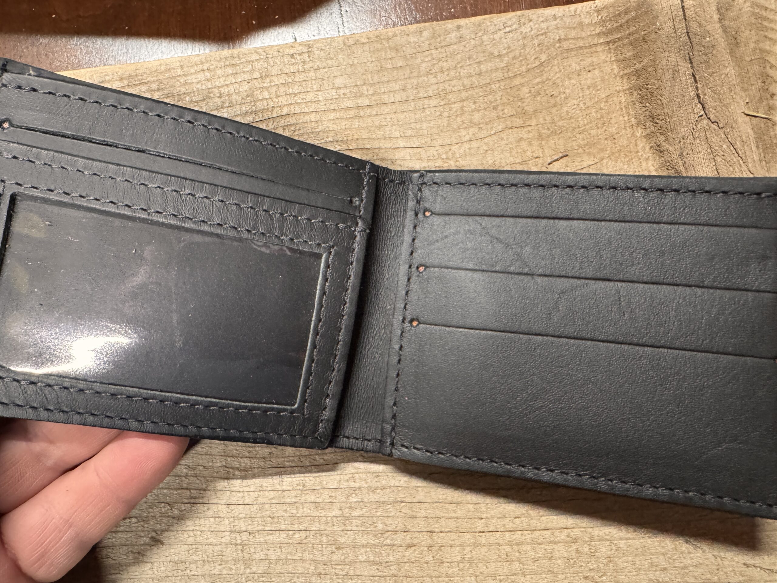 Chevy Bowtie Black Oil-Tanned Leather Bifold Wallet – (New) Resale | Clearance - Image 2