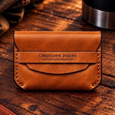 Urban Luxury Saddle Tan Premium Leather Minimalist Card Holder