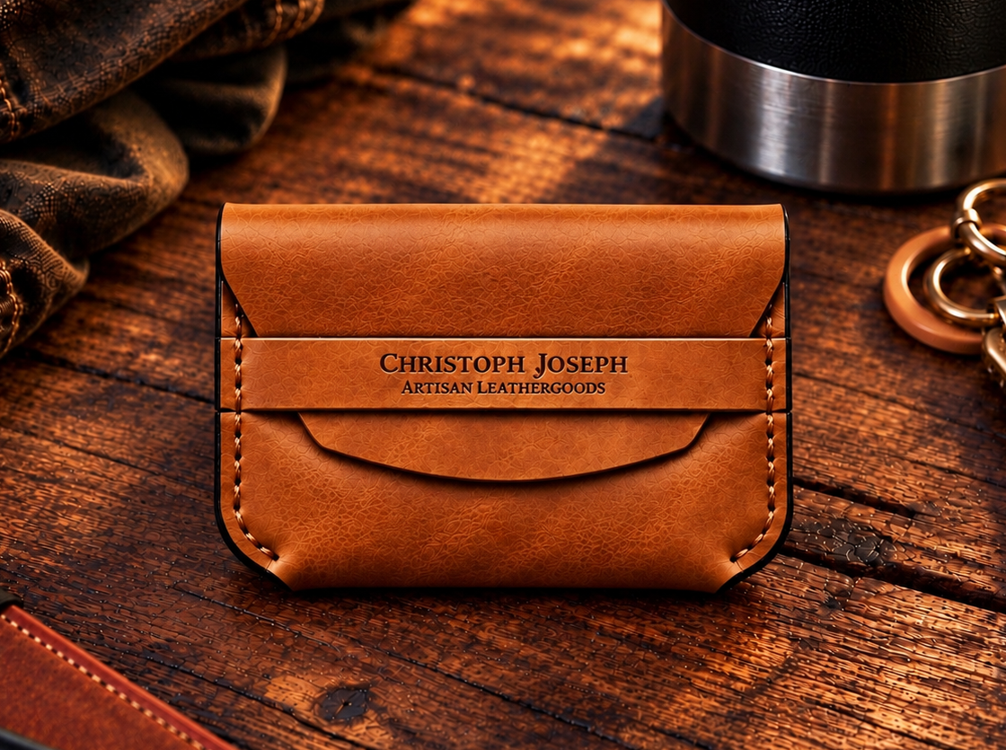 Urban Luxury Saddle Tan Premium Leather Minimalist Card Holder